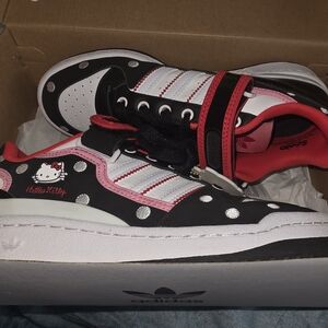 Adidas Kids Black, Red & White Hello Kitty Sneakers
